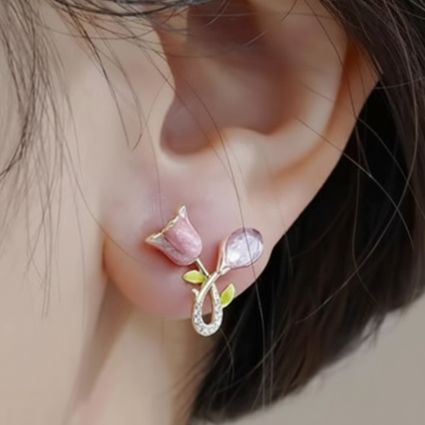 Petal Drop Tulip Earrings