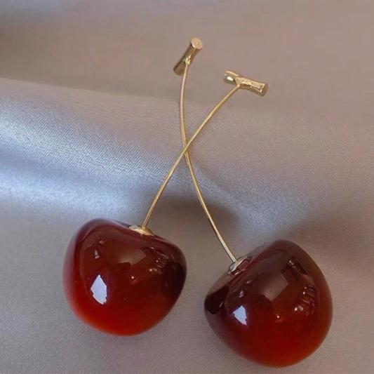Korean Cherry Drop Earrings