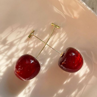 Korean Cherry Drop Earrings