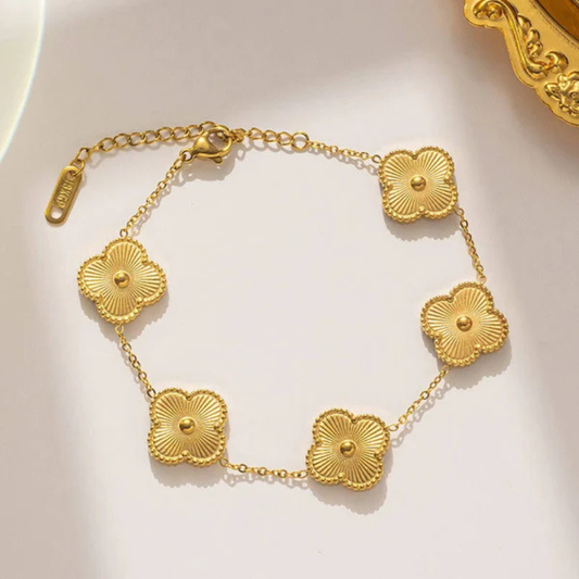 Clover Bracelet Golden 18K Gold Plated Anti-Tarnish