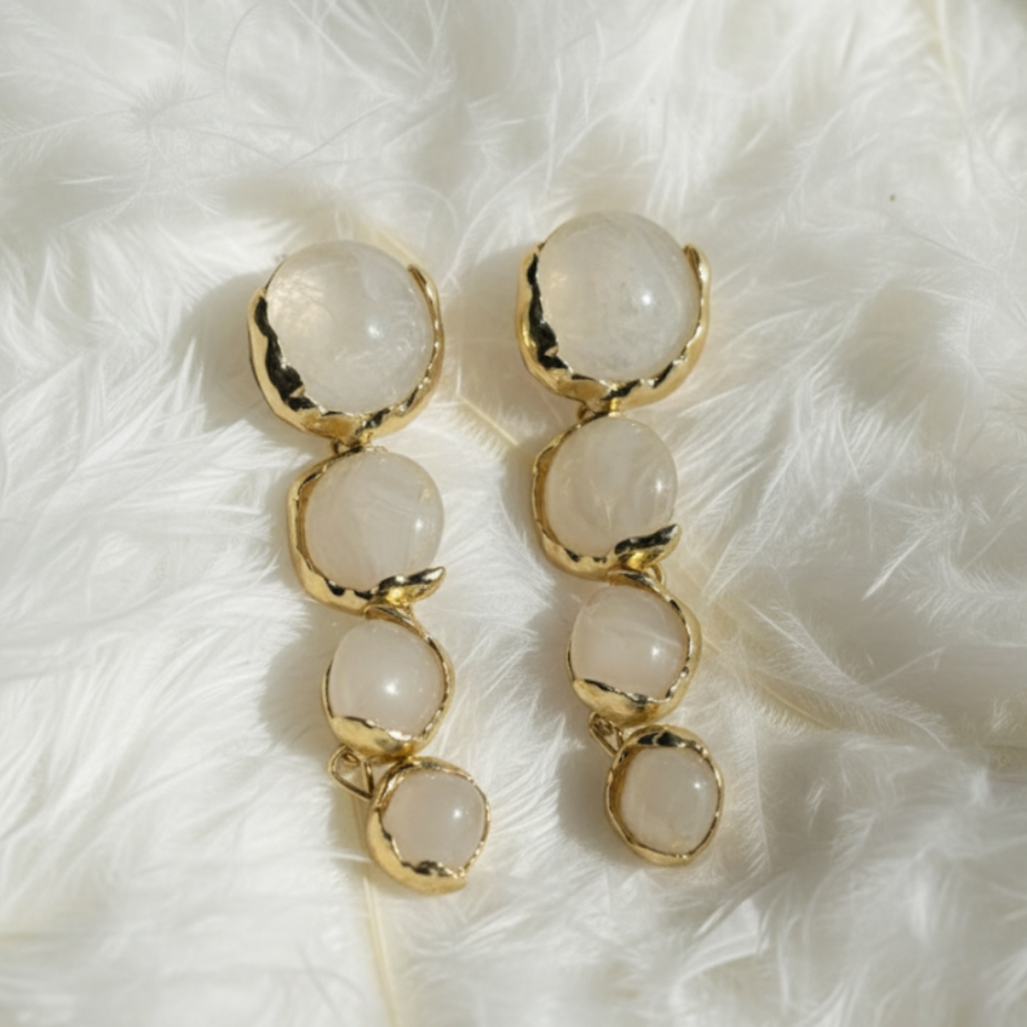 Anti-Tarnish Moonlit Opal Glow Earrings