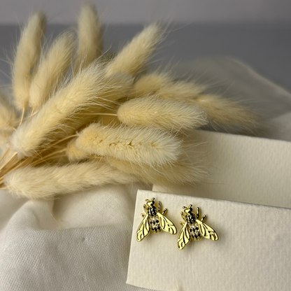 Trending Gold Plated Fly Anti-Tarnish Earrings