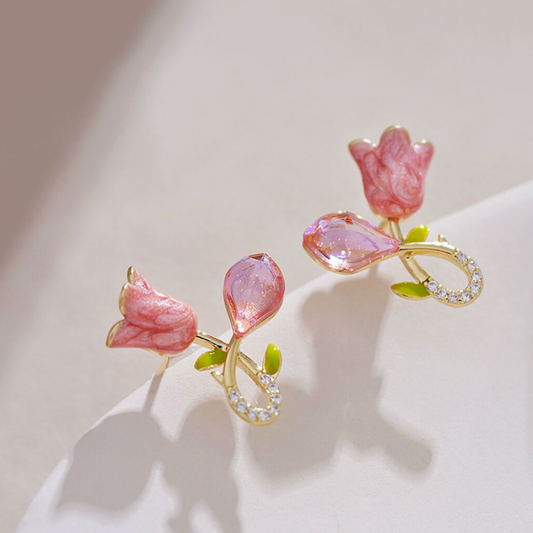 Petal Drop Tulip Earrings