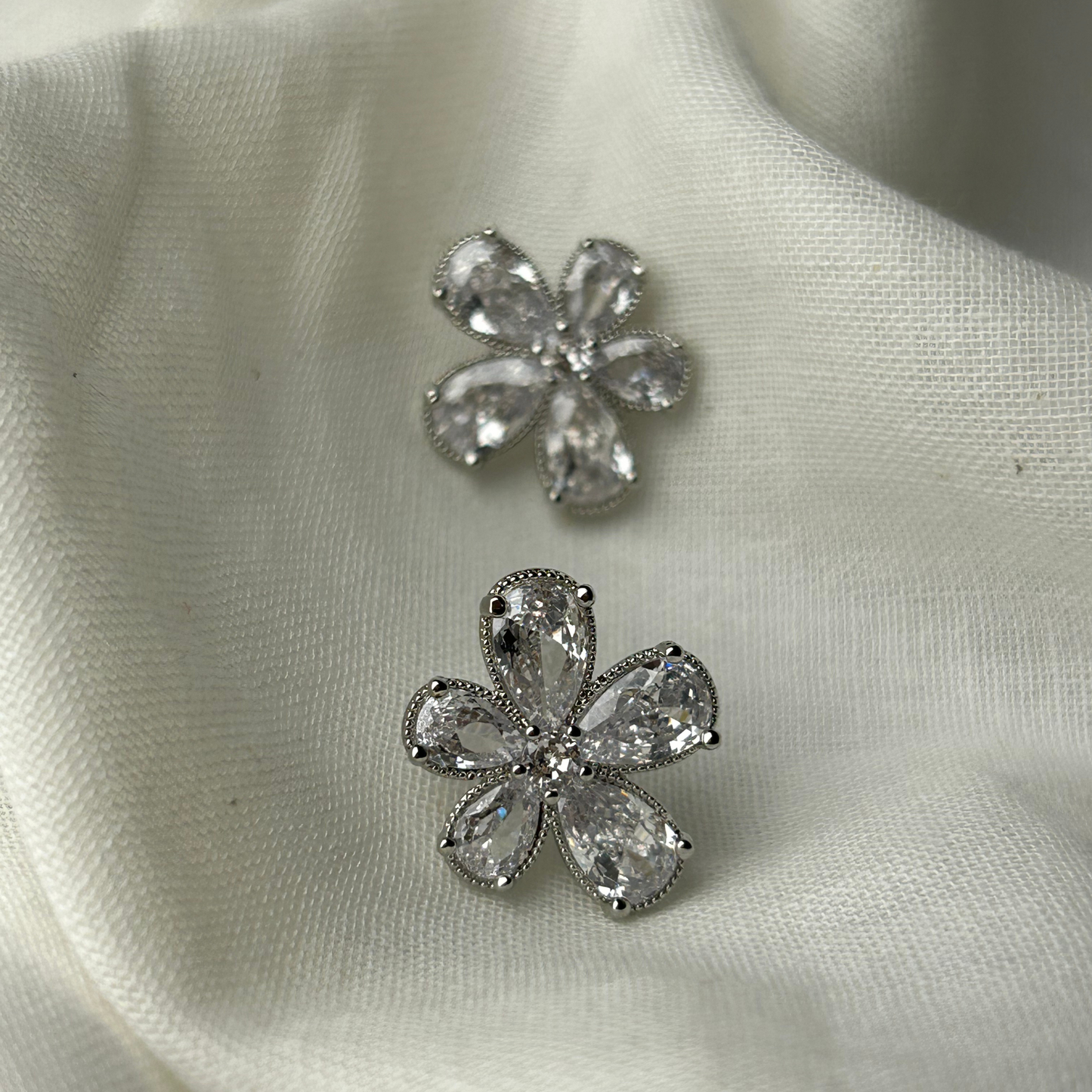 Flora Glod Plated Stone Stud