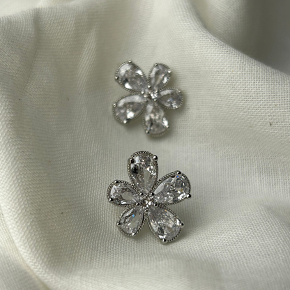 Flora Glod Plated Stone Stud
